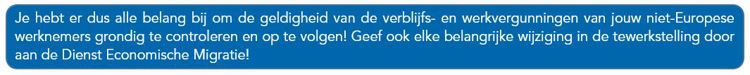 Controleer steeds de arbeidskaart én verblijfsvergunning van jouw buitenlandse werknemers!