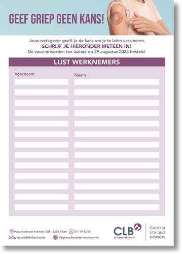 Lijst medewerkers registreren VAX